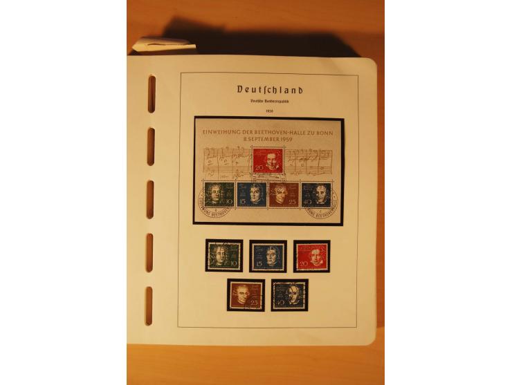 1859/1980 (ca.), postfrischer, ungebrauchter und gestempelter Posten, dabei Sammlung Bund mit Posthorn, Berlin mit Bl.1, Fran