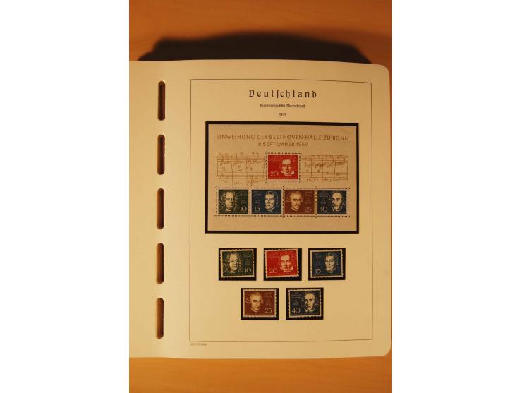 1859/1980 (ca.), postfrischer, ungebrauchter und gestempelter Posten, dabei Sammlung Bund mit Posthorn, Berlin mit Bl.1, Fran