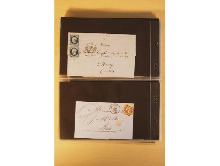  1855/1880, interessante Partie mit über 100 Briefen und Karten, dabei ein guter Teil Altitalien (Kirchenstaat, Parma und Tos