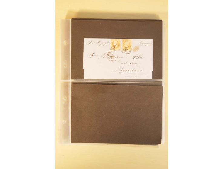  1855/1880, interessante Partie mit über 100 Briefen und Karten, dabei ein guter Teil Altitalien (Kirchenstaat, Parma und Tos