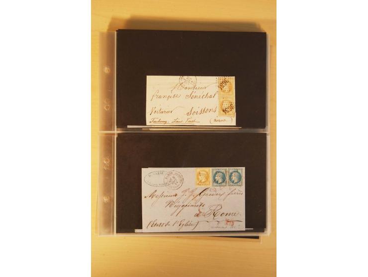  1855/1880, interessante Partie mit über 100 Briefen und Karten, dabei ein guter Teil Altitalien (Kirchenstaat, Parma und Tos