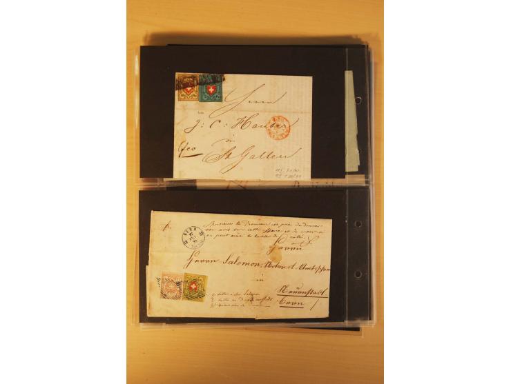  1855/1880, interessante Partie mit über 100 Briefen und Karten, dabei ein guter Teil Altitalien (Kirchenstaat, Parma und Tos