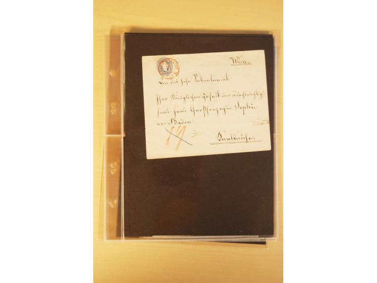  1855/1880, interessante Partie mit über 100 Briefen und Karten, dabei ein guter Teil Altitalien (Kirchenstaat, Parma und Tos