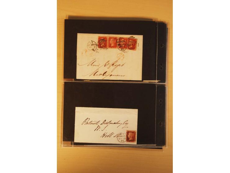  1855/1880, interessante Partie mit über 100 Briefen und Karten, dabei ein guter Teil Altitalien (Kirchenstaat, Parma und Tos