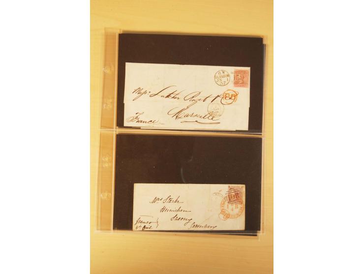  1855/1880, interessante Partie mit über 100 Briefen und Karten, dabei ein guter Teil Altitalien (Kirchenstaat, Parma und Tos