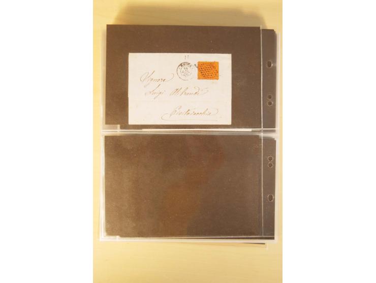  1855/1880, interessante Partie mit über 100 Briefen und Karten, dabei ein guter Teil Altitalien (Kirchenstaat, Parma und Tos