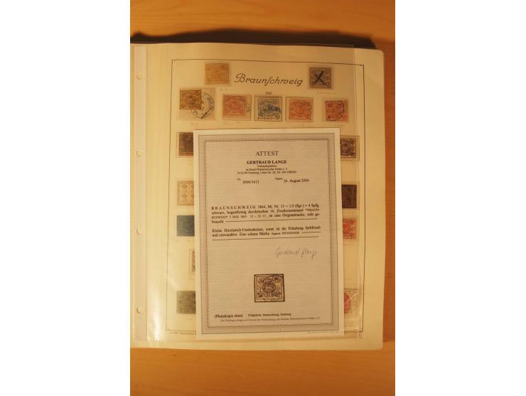 1849/1920, vorwiegend gestempelte umfangreiche Sammlung von Baden bis Württemberg, bis auf wenige Werte kpl., dabei zahlreich
