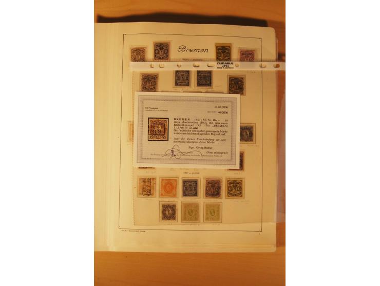 1849/1920, vorwiegend gestempelte umfangreiche Sammlung von Baden bis Württemberg, bis auf wenige Werte kpl., dabei zahlreich