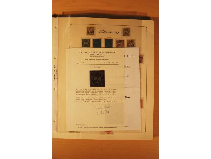 1849/1920, vorwiegend gestempelte umfangreiche Sammlung von Baden bis Württemberg, bis auf wenige Werte kpl., dabei zahlreich