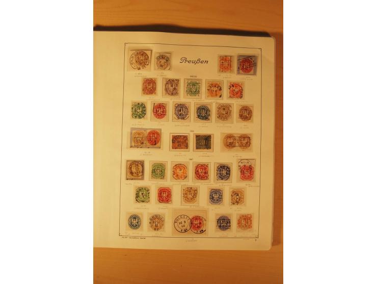 1849/1920, vorwiegend gestempelte umfangreiche Sammlung von Baden bis Württemberg, bis auf wenige Werte kpl., dabei zahlreich