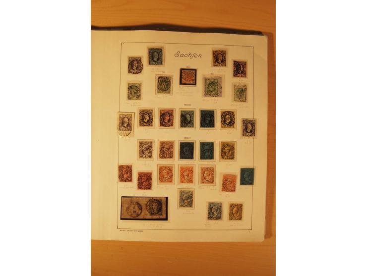 1849/1920, vorwiegend gestempelte umfangreiche Sammlung von Baden bis Württemberg, bis auf wenige Werte kpl., dabei zahlreich