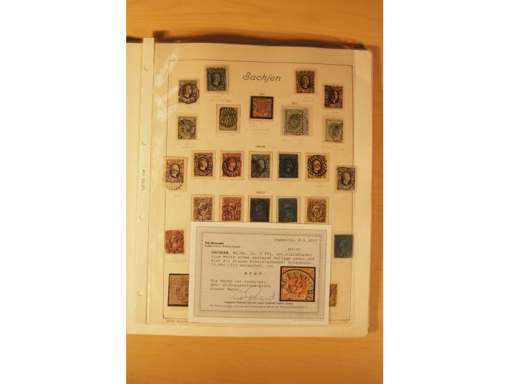 1849/1920, vorwiegend gestempelte umfangreiche Sammlung von Baden bis Württemberg, bis auf wenige Werte kpl., dabei zahlreich