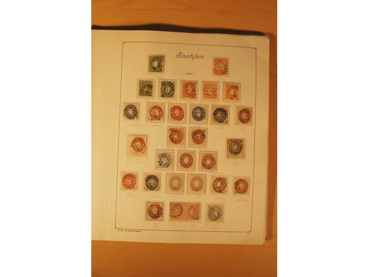 1849/1920, vorwiegend gestempelte umfangreiche Sammlung von Baden bis Württemberg, bis auf wenige Werte kpl., dabei zahlreich