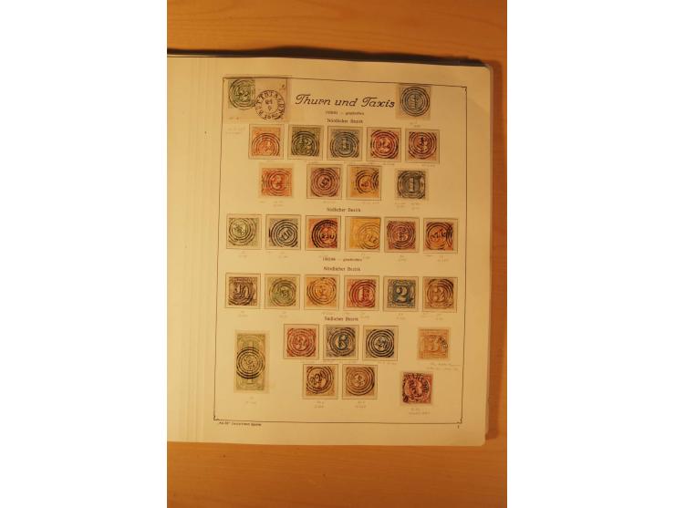 1849/1920, vorwiegend gestempelte umfangreiche Sammlung von Baden bis Württemberg, bis auf wenige Werte kpl., dabei zahlreich
