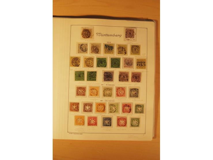 1849/1920, vorwiegend gestempelte umfangreiche Sammlung von Baden bis Württemberg, bis auf wenige Werte kpl., dabei zahlreich