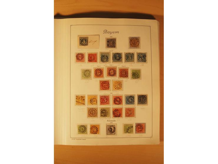 1849/1920, vorwiegend gestempelte umfangreiche Sammlung von Baden bis Württemberg, bis auf wenige Werte kpl., dabei zahlreich