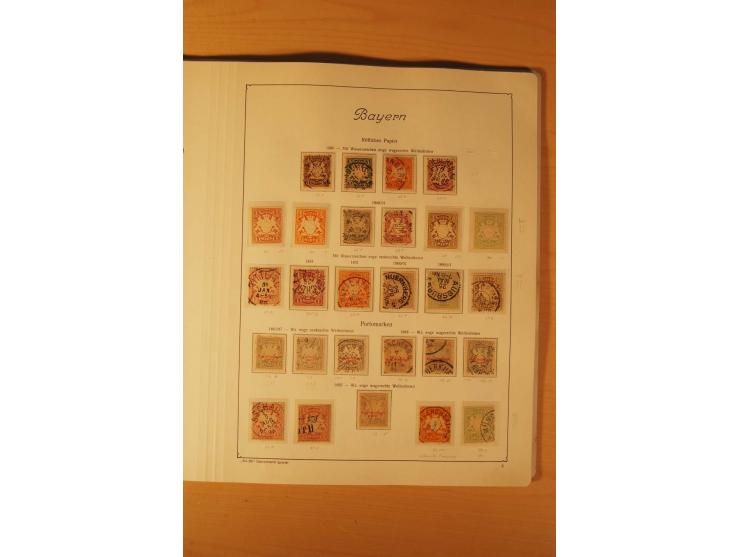 1849/1920, vorwiegend gestempelte umfangreiche Sammlung von Baden bis Württemberg, bis auf wenige Werte kpl., dabei zahlreich
