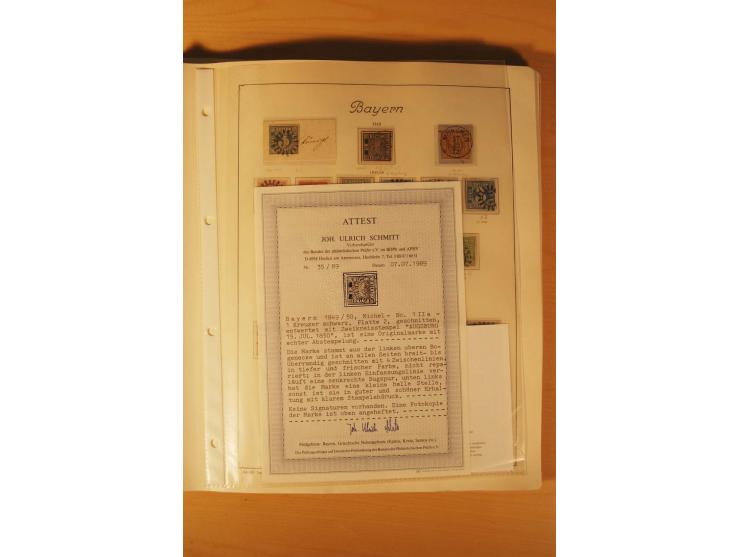 1849/1920, vorwiegend gestempelte umfangreiche Sammlung von Baden bis Württemberg, bis auf wenige Werte kpl., dabei zahlreich