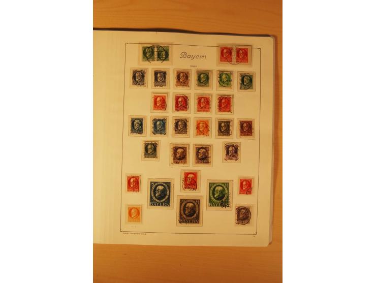 1849/1920, vorwiegend gestempelte umfangreiche Sammlung von Baden bis Württemberg, bis auf wenige Werte kpl., dabei zahlreich