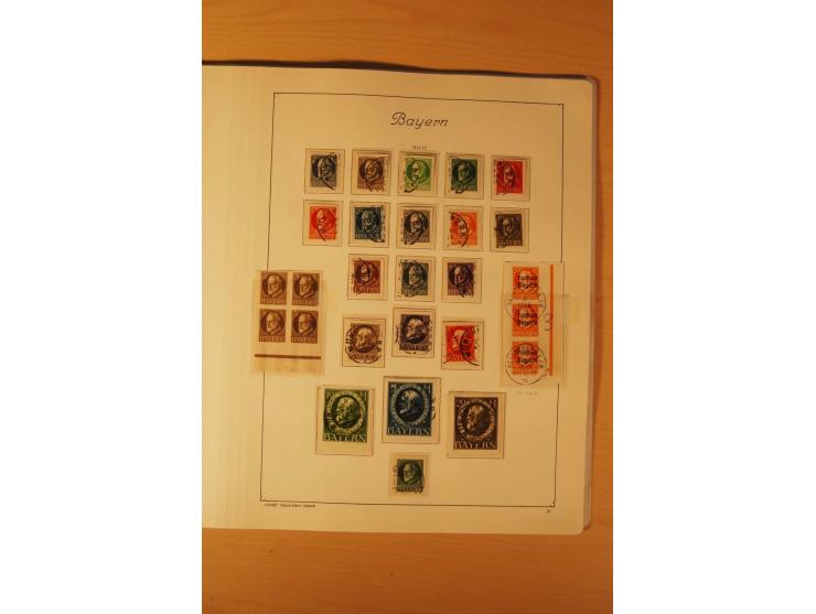1849/1920, vorwiegend gestempelte umfangreiche Sammlung von Baden bis Württemberg, bis auf wenige Werte kpl., dabei zahlreich