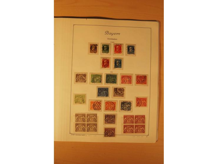 1849/1920, vorwiegend gestempelte umfangreiche Sammlung von Baden bis Württemberg, bis auf wenige Werte kpl., dabei zahlreich