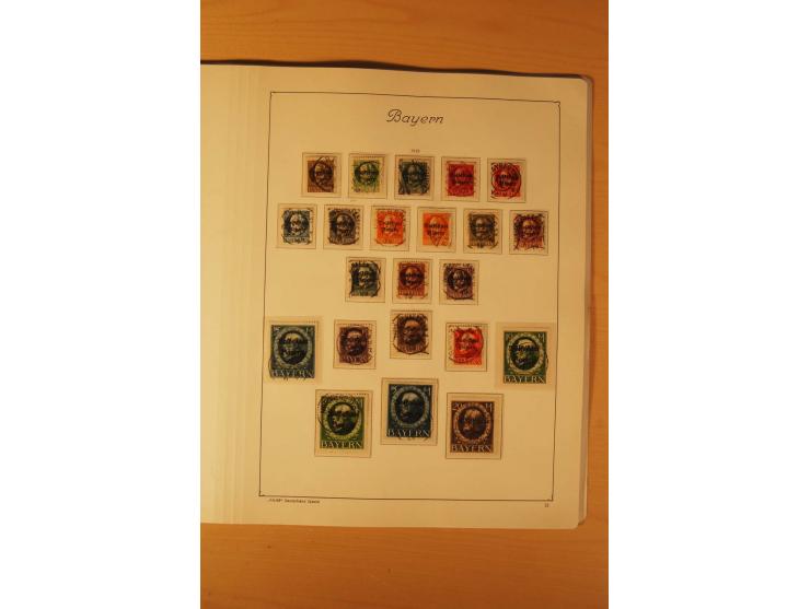 1849/1920, vorwiegend gestempelte umfangreiche Sammlung von Baden bis Württemberg, bis auf wenige Werte kpl., dabei zahlreich