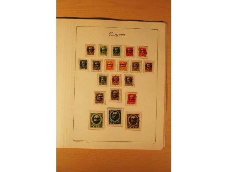 1849/1920, vorwiegend gestempelte umfangreiche Sammlung von Baden bis Württemberg, bis auf wenige Werte kpl., dabei zahlreich