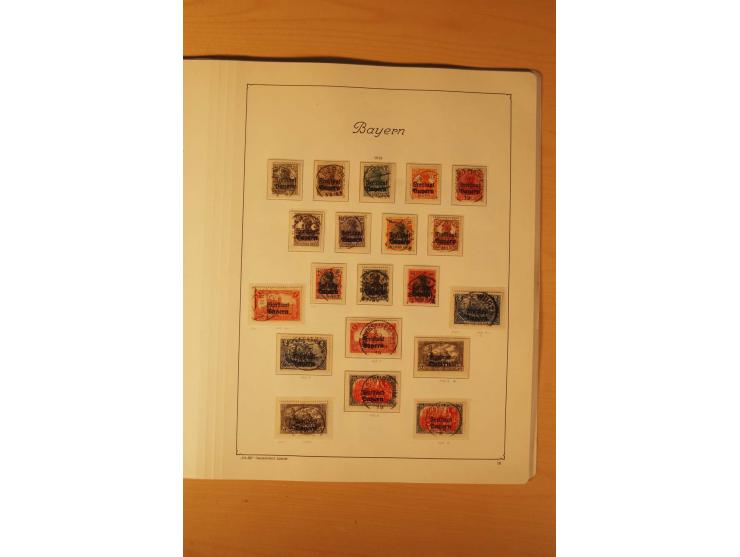 1849/1920, vorwiegend gestempelte umfangreiche Sammlung von Baden bis Württemberg, bis auf wenige Werte kpl., dabei zahlreich