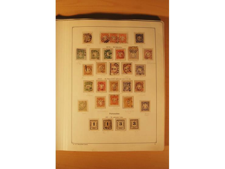 1849/1920, vorwiegend gestempelte umfangreiche Sammlung von Baden bis Württemberg, bis auf wenige Werte kpl., dabei zahlreich