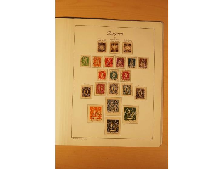 1849/1920, vorwiegend gestempelte umfangreiche Sammlung von Baden bis Württemberg, bis auf wenige Werte kpl., dabei zahlreich