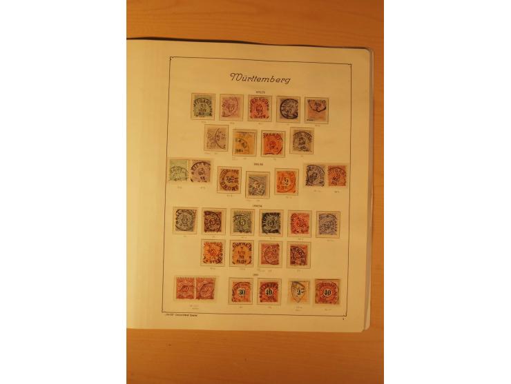 1849/1920, vorwiegend gestempelte umfangreiche Sammlung von Baden bis Württemberg, bis auf wenige Werte kpl., dabei zahlreich