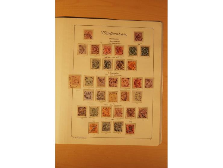 1849/1920, vorwiegend gestempelte umfangreiche Sammlung von Baden bis Württemberg, bis auf wenige Werte kpl., dabei zahlreich
