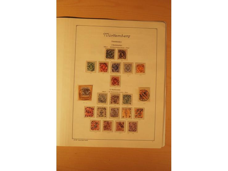 1849/1920, vorwiegend gestempelte umfangreiche Sammlung von Baden bis Württemberg, bis auf wenige Werte kpl., dabei zahlreich