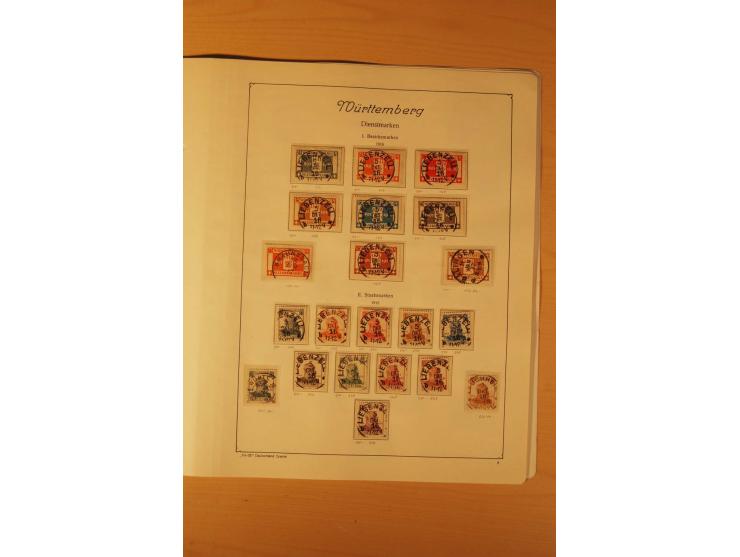 1849/1920, vorwiegend gestempelte umfangreiche Sammlung von Baden bis Württemberg, bis auf wenige Werte kpl., dabei zahlreich