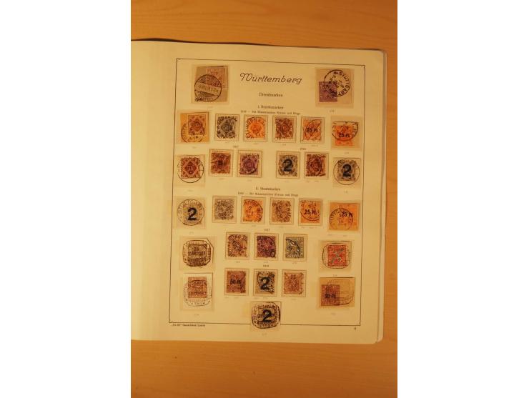1849/1920, vorwiegend gestempelte umfangreiche Sammlung von Baden bis Württemberg, bis auf wenige Werte kpl., dabei zahlreich