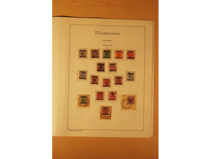 1849/1920, vorwiegend gestempelte umfangreiche Sammlung von Baden bis Württemberg, bis auf wenige Werte kpl., dabei zahlreich