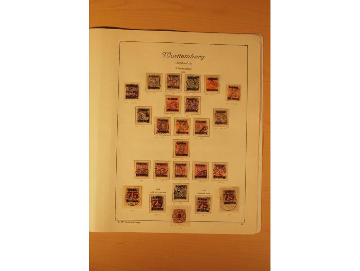 1849/1920, vorwiegend gestempelte umfangreiche Sammlung von Baden bis Württemberg, bis auf wenige Werte kpl., dabei zahlreich