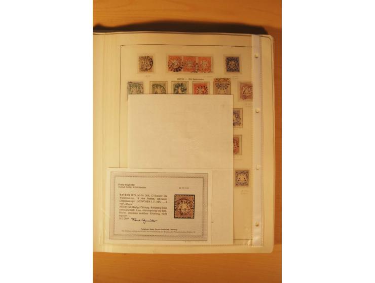 1849/1920, vorwiegend gestempelte umfangreiche Sammlung von Baden bis Württemberg, bis auf wenige Werte kpl., dabei zahlreich