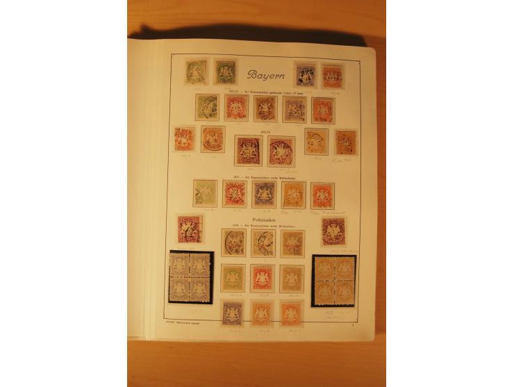 1849/1920, vorwiegend gestempelte umfangreiche Sammlung von Baden bis Württemberg, bis auf wenige Werte kpl., dabei zahlreich