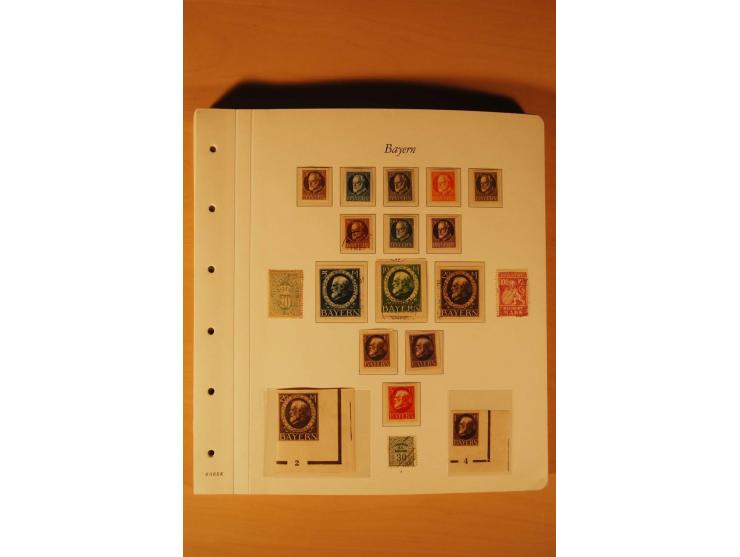 1849/1920, ungebrauchte und gestempelte Sammlung  von Baden bis Württemberg. mit guten Werten wie Baden Mi.-Nr. 1a mit blauem