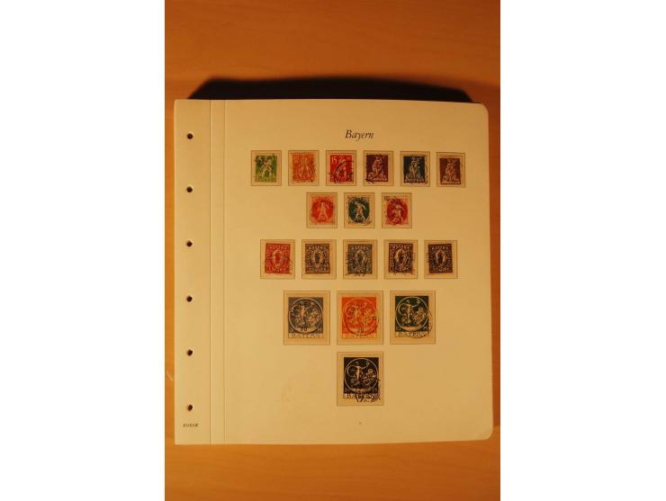1849/1920, ungebrauchte und gestempelte Sammlung  von Baden bis Württemberg. mit guten Werten wie Baden Mi.-Nr. 1a mit blauem