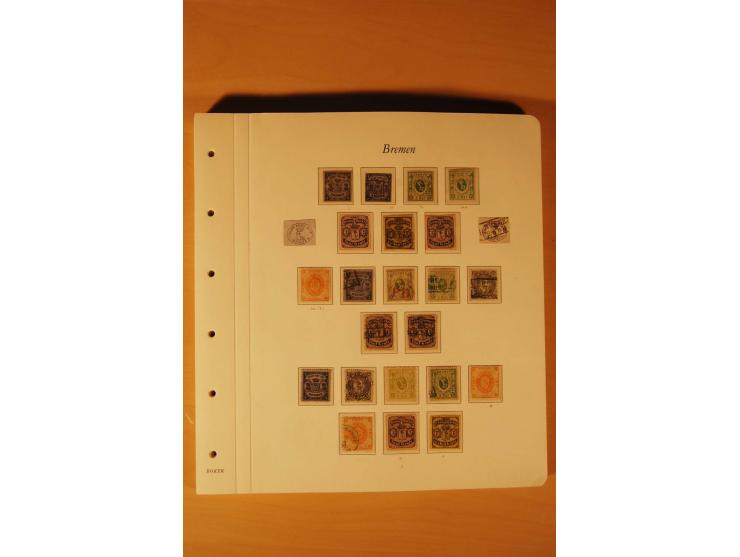 1849/1920, ungebrauchte und gestempelte Sammlung  von Baden bis Württemberg. mit guten Werten wie Baden Mi.-Nr. 1a mit blauem
