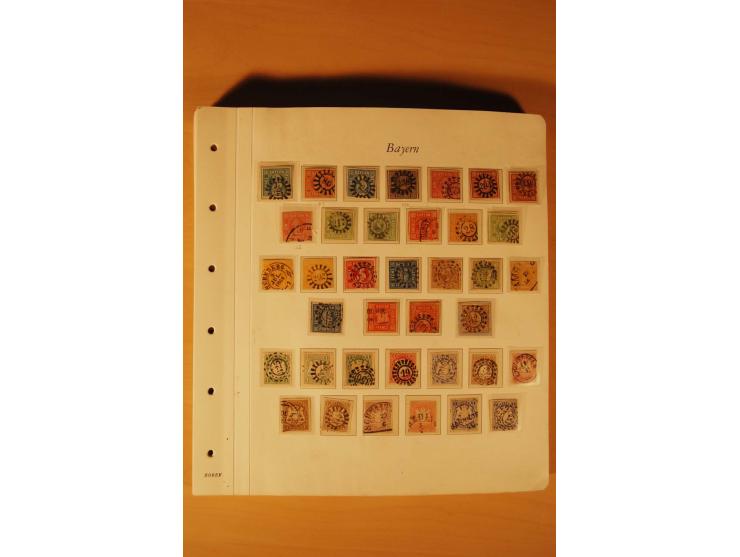 1849/1920, ungebrauchte und gestempelte Sammlung  von Baden bis Württemberg. mit guten Werten wie Baden Mi.-Nr. 1a mit blauem