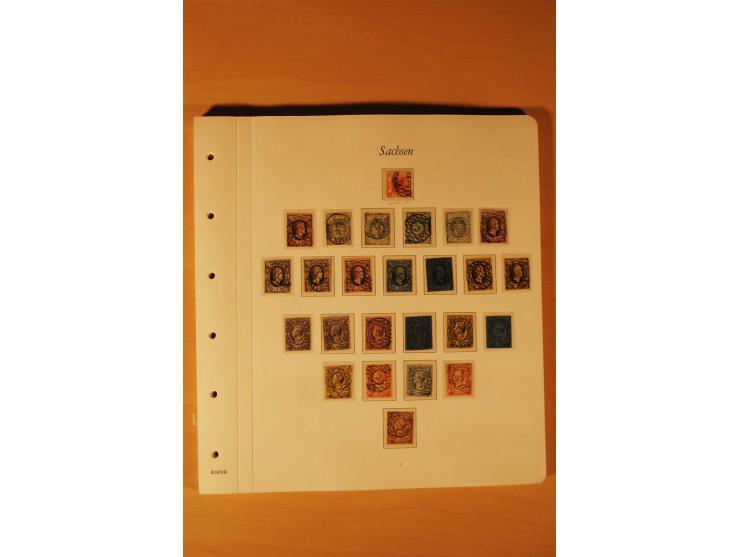 1849/1920, ungebrauchte und gestempelte Sammlung  von Baden bis Württemberg. mit guten Werten wie Baden Mi.-Nr. 1a mit blauem
