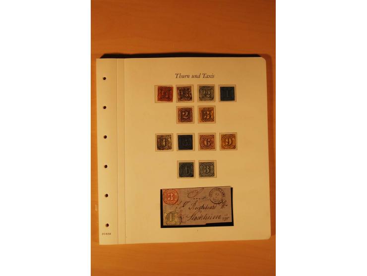 1849/1920, ungebrauchte und gestempelte Sammlung  von Baden bis Württemberg. mit guten Werten wie Baden Mi.-Nr. 1a mit blauem