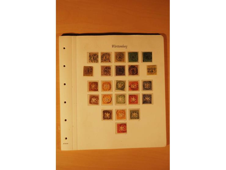 1849/1920, ungebrauchte und gestempelte Sammlung  von Baden bis Württemberg. mit guten Werten wie Baden Mi.-Nr. 1a mit blauem