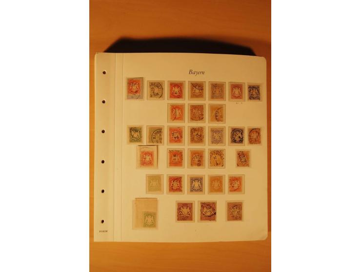 1849/1920, ungebrauchte und gestempelte Sammlung  von Baden bis Württemberg. mit guten Werten wie Baden Mi.-Nr. 1a mit blauem