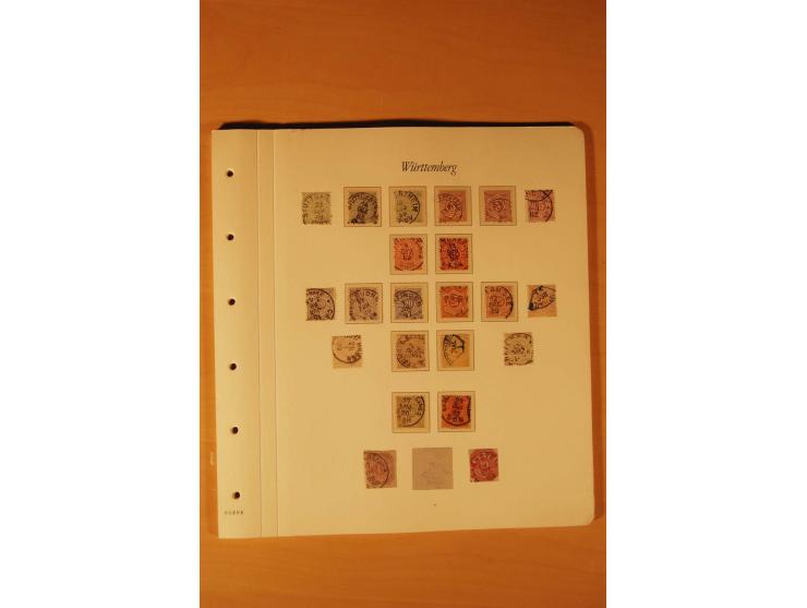 1849/1920, ungebrauchte und gestempelte Sammlung  von Baden bis Württemberg. mit guten Werten wie Baden Mi.-Nr. 1a mit blauem