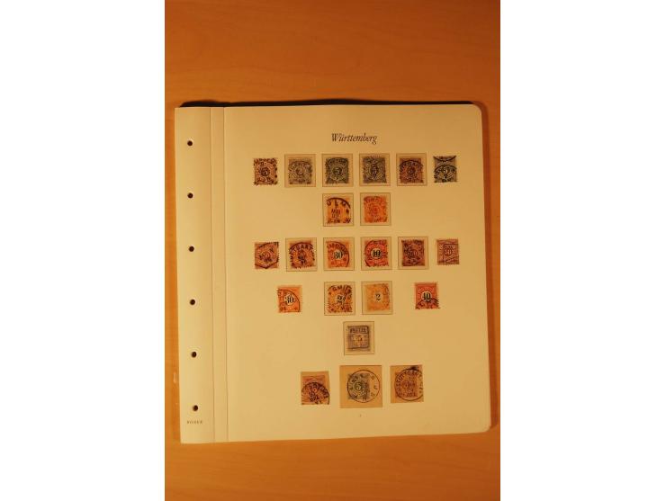 1849/1920, ungebrauchte und gestempelte Sammlung  von Baden bis Württemberg. mit guten Werten wie Baden Mi.-Nr. 1a mit blauem