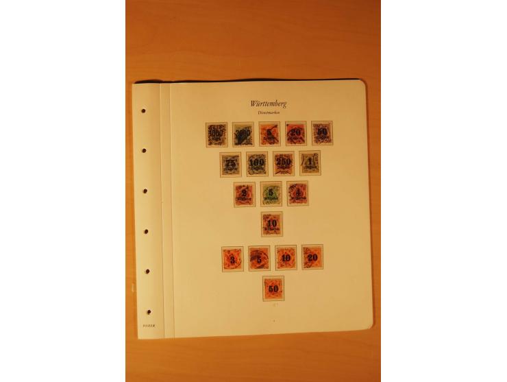 1849/1920, ungebrauchte und gestempelte Sammlung  von Baden bis Württemberg. mit guten Werten wie Baden Mi.-Nr. 1a mit blauem